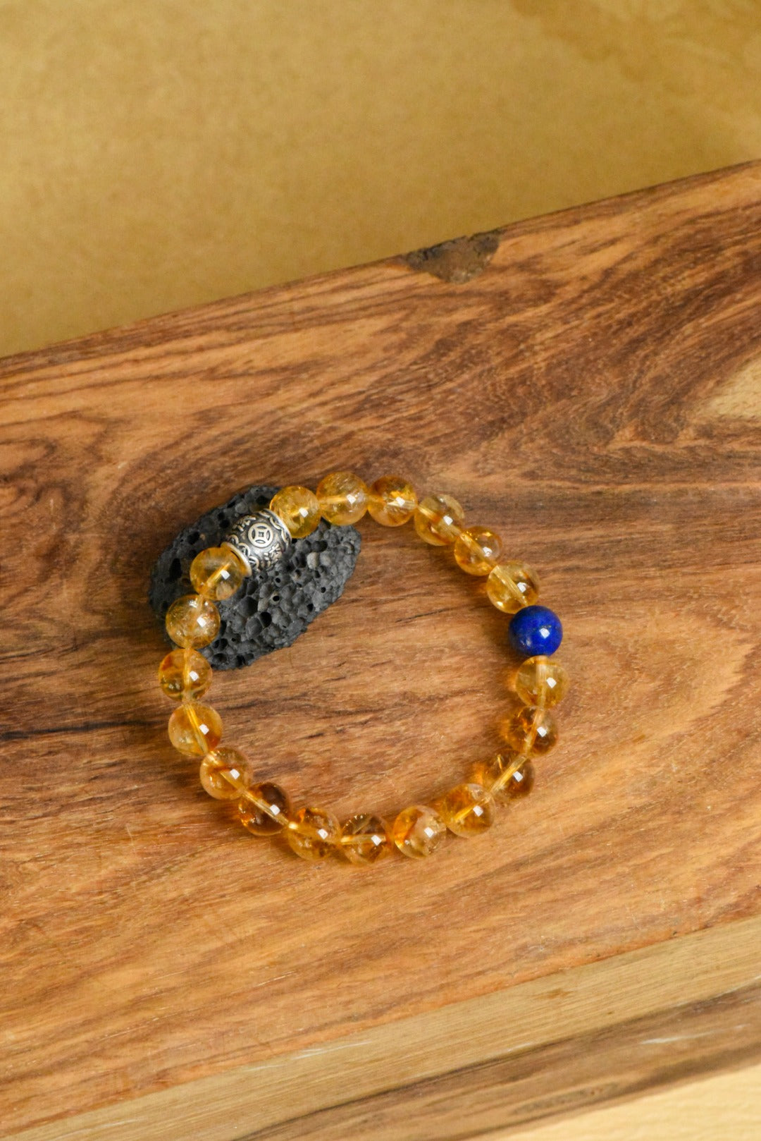 ▫️▪️ Yellow Ace Lapis Lazuli Bracelet (Men)